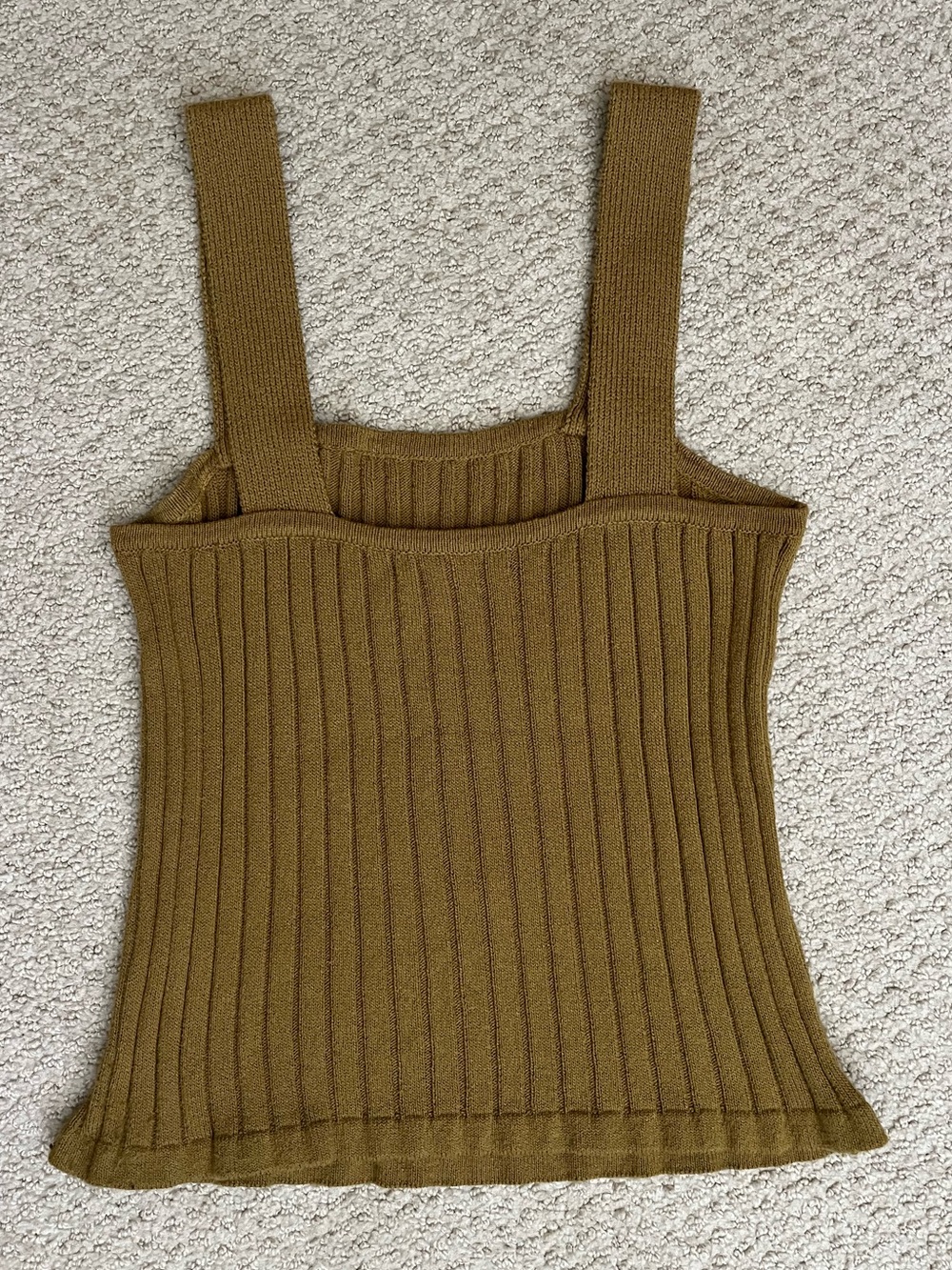 Green Ribbed Knit Tank Top - Picture 4 of 6